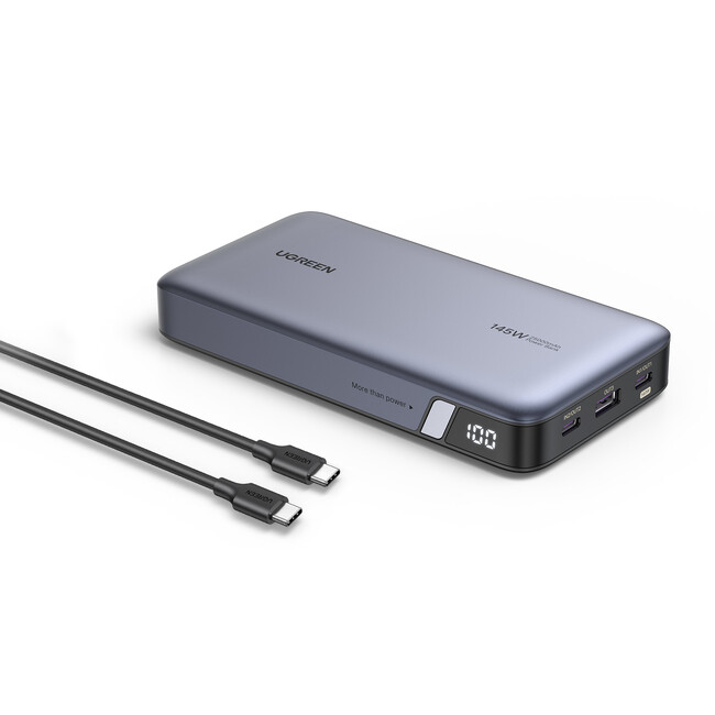 UGREEN 25000mAh 大容量急速充電モバイルバッテリー 90597A | 大容量かつ単ポートで140Wの高出力に対応したモバイルバッテリー