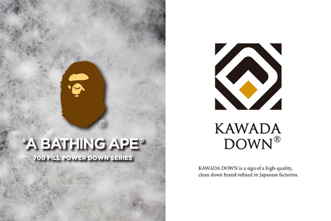 A BATHING APE(R)︎から100年以上繰り返し使える「河田ダウン」を使用したアイテムが登場。