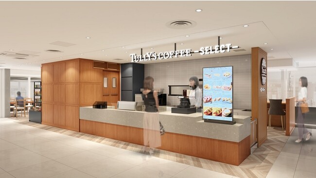 メニューをセレクトし店舗運営の効率化を重視したコンパクト店舗「TULLY’S COFFEE -SELECT- ルミネ町田店」を10月27日（金）オープン