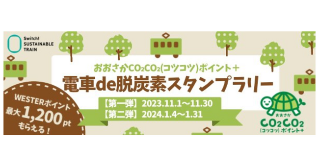 大阪府実施「おおさかCO2CO2（コツコツ）ポイント＋」に参画するJR西日本が開催するスタンプラリーキャンペーンにギックスの商業施設・観光事業向けキャンペーンツール「マイグル」が採用