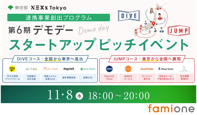NEXs Tokyo主催「第6期デモデースタートアップピッチイベント」にアルムナイ企業としてファミワン代表石川登壇