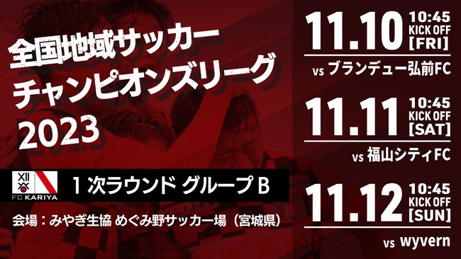 全国地域サッカーチャンピオンズリーグ2023 1次ラウンド組み合わせ決定