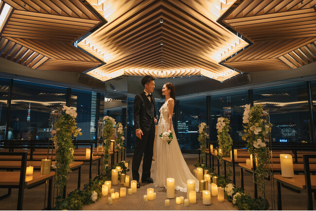 【VMG HOTELS & UNIQUE VENUES】銀座の夜景を一望できる特別な「ナイトウエディング」をTHE GRAND GINZAにて提供開始