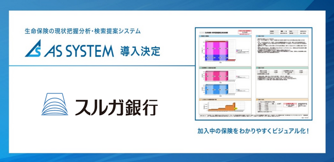 “保険×IT×AI”　生命保険の現状把握分析システム『ASシステム』　スルガ銀行の利用開始が決定