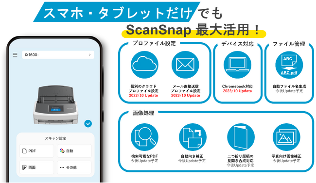 モバイル版「ScanSnap Home」完全PCレスでのScanSnap活用にむけてUpdate開始