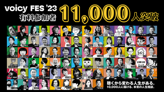「Voicy FES ’23」、音声だけのイベントで有料参加者数が11,000人を突破!