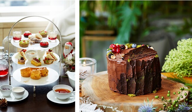 【東京エディション虎ノ門】2023年 フェスティブシーズン限定のアフタヌーンティーとログケーキ、クリスマスハンパーを展開