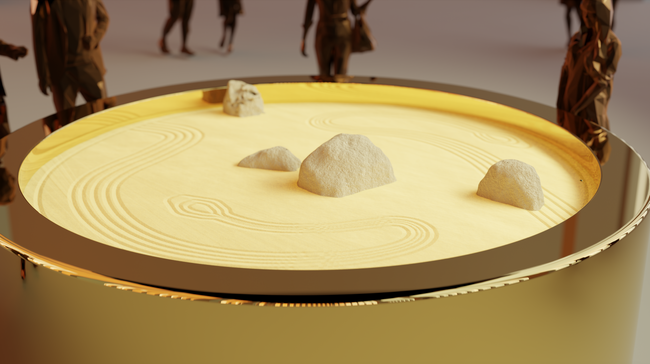 stu初のアート作品『Sandscape Garden』を「ブルガリ セルペンティ 75周年 時を超えて紡がれる無限のストーリー展」にて展示