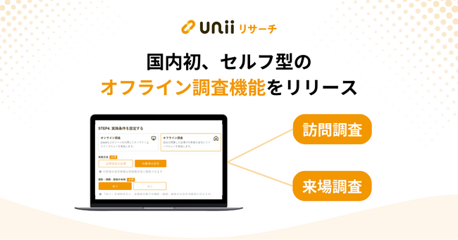 【国内初】インタビュープラットフォーム『ユニーリサーチ』がセルフ型のオフライン調査機能をリリース