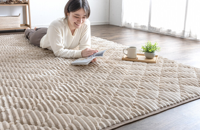 【タンスのゲン】温かみのあるポコポコが可愛いラグ「soffice（ソフィー）」を発売開始