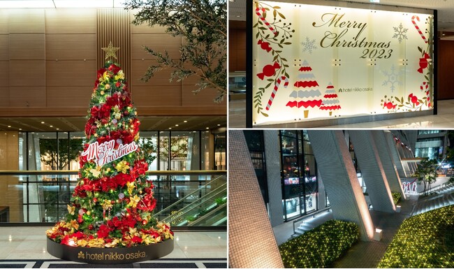 【ホテル日航大阪】11月3日よりロビーにクリスマスツリー登場！大阪らしさを“アメちゃんツリー”で表現