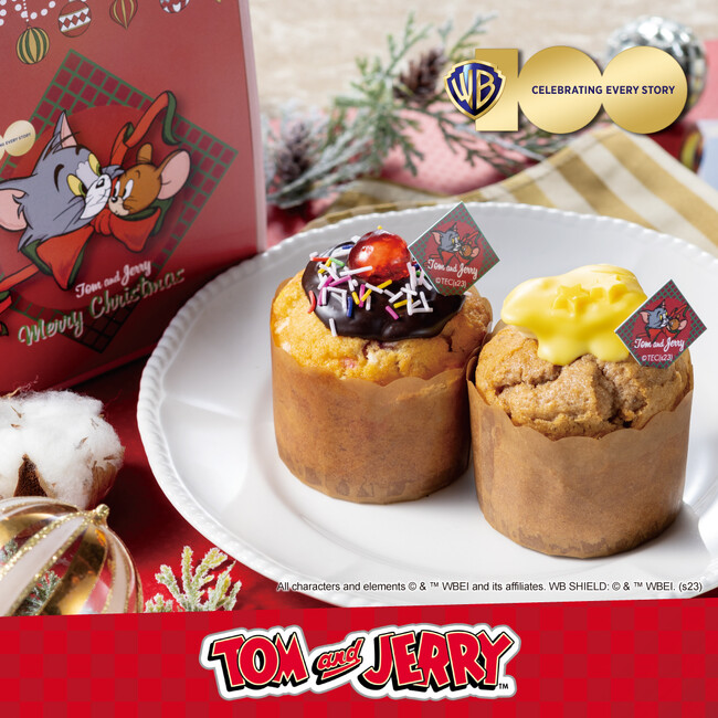 ランドマークプラザ店限定！100周年を迎えるワーナー・ブラザースとコラボレーション！「トムとジェリー」の世界観をマフィンで表現クリスマスギフトにおすすめの限定BOXも登場！