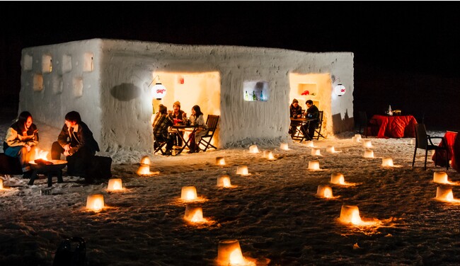 【星野リゾート　磐梯山温泉ホテル】雪に囲まれた酒場で会津の地酒を味わう「雪ん中酒場」が登場｜期間：2024年1月27日～2月25日
