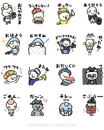ヴァンドーム青山のオリジナルキャラクター“くまのテオくん”ＬＩＮＥスタンプが登場