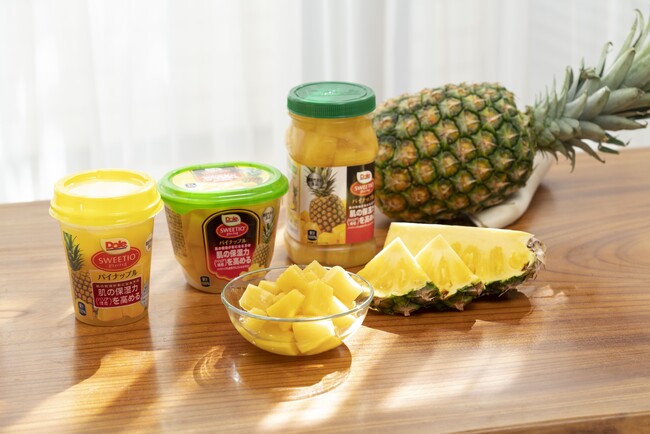 観測史上最も暑かった夏を乗り越え、肌の乾燥が気になる季節に　フルーツカップ初※の機能性表示食品「スウィーティオパイナップル」３商品を販売開始　～食べて肌の保湿力（バリア機能）を内側から高める～