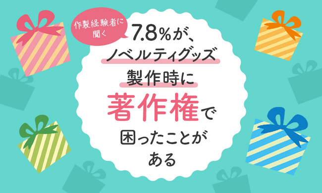 【作製経験者に聞く】7.8％が、ノベルティグッズ製作時に「著作権」で困ったことがある