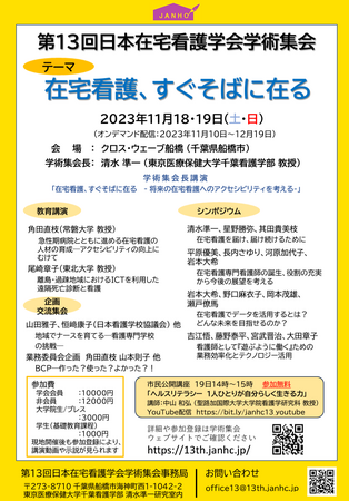 ヴェクソンインターナショナル株式会社は「第13回日本在宅看護学会学術集会」にてブース出展をいたします