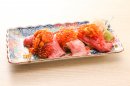 赤身肉寿司3種盛り(うにいくら) 赤身肉寿司3種盛り(うにいくら)