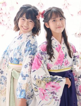 (左)セラフィーナブルー×アイボリー (右)アムラパリローズ×パープル (左)セラフィーナブルー×アイボリー (右)アムラパリローズ×パープル