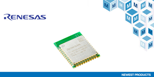 マウザー、Renesasの「Dialog DA14695MODマルチコアBLUETOOTH(R) 5.2モジュール」の取り扱いを開始