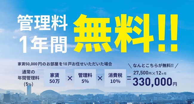 【新規管理委託契約で管理料が1年間無料!!】三和エステートの30周年感謝キャンペーン第３弾！