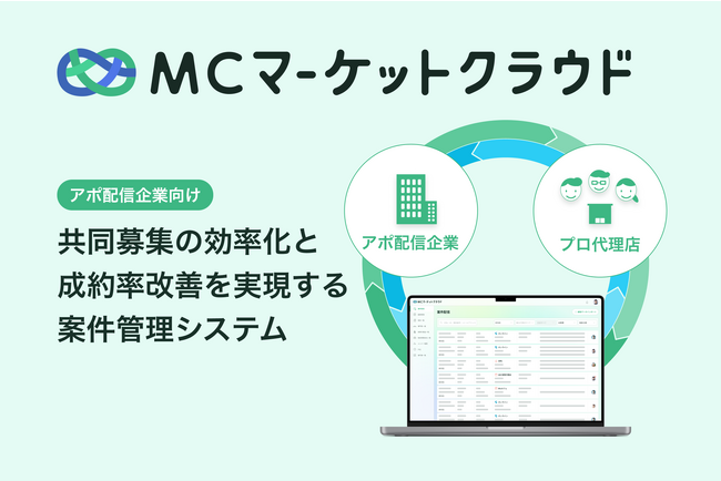 【アポ配信企業向け】保険の共同募集の効率化と成約率改善を実現する案件配信システム「MCマーケットクラウド」サービス提供を開始