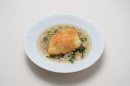 教職員食堂でのブルーシーフード第1弾提供メニュー「白身魚の素麺揚げ きのこあんかけ」 教職員食堂でのブルーシーフード第1弾提供メニュー「白身魚の素麺揚げ きのこあんかけ」