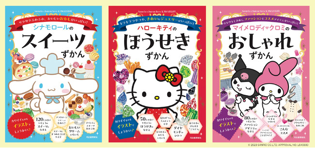 サンリオキャラクターたちと一緒にカワイイものを楽しむ！ イラストえほんずかん「Sanrio characters KAWAII百科」シリーズが３冊同時発売！