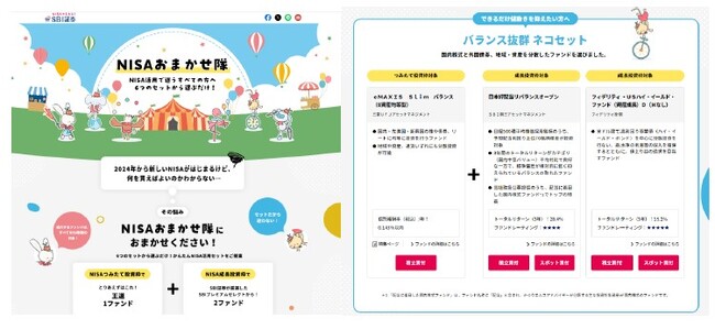 新NISA対応の厳選ファンド「SBIセレクト」「SBIプレミアムセレクト」提供のお知らせ