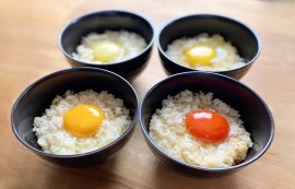 左上から時計回りに米艶、はっこう卵、夢王、ゆずたま 左上から時計回りに米艶、はっこう卵、夢王、ゆずたま