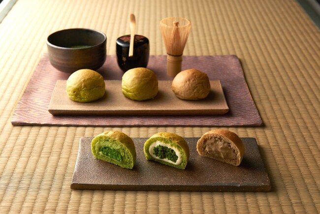 八天堂創業90周年企画【伊藤久右衛門 コラボレーション】茶の香りや味わいを贅沢に感じる3種のくりーむパンをオンラインショップで発売