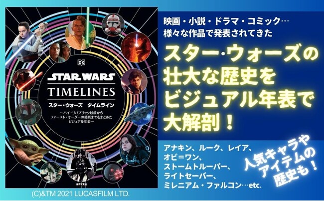 スター・ウォーズの壮大な歴史がこの一冊で丸わかり！ ビジュアル年表図鑑『スター・ウォーズ タイムライン』発売決定