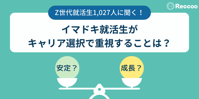 【Z世代就活生1,000名調査】イマドキ就活生に広がる「安定志向」　キャリア選択で重視すること 第1位は「安定性」