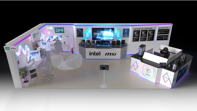 MSI ｘ ニトリ のコラボレーション! ゲーミング部屋を身近に感じる「カスタムPCショールーム 2023」を12月９日～10日にかけ、JR品川駅構内イベントスペースにて開催