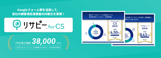顧客満足度マーケティングサービス「リサピー(R)︎ for CS」ローンチ