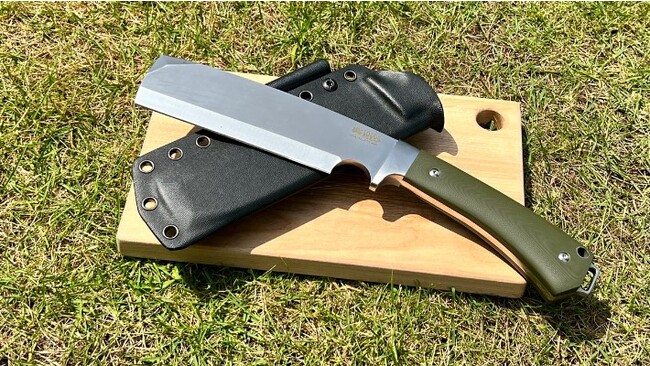 クラファン達成率782%で完売！ロゴスこだわりのフルオーダーメイド製！本格アウトドア用ナタ「LOGOS ブッシュクラフト フルタング・ナタ」新発売！