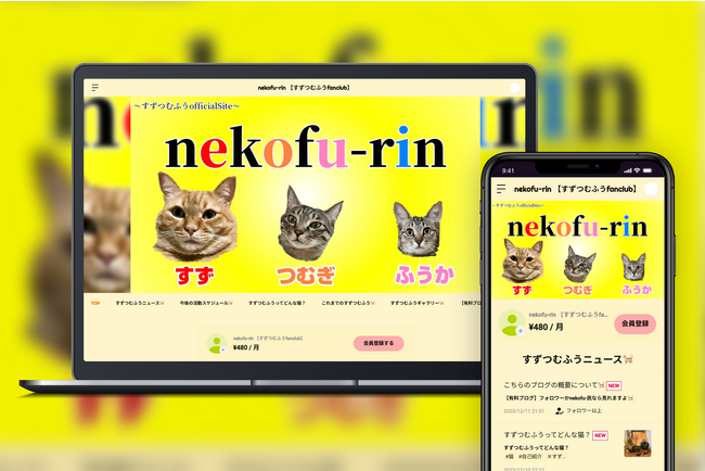 「Bitfan」にて、猫だけの配信アプリ「nekochan」公式ライバー・すずつむふうのオフィシャルファンクラブをオープン！