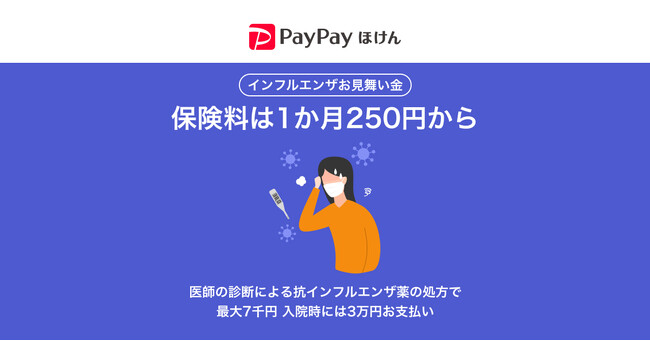 【PayPayほけん】「インフルエンザお見舞い金」の今シーズンにおける加入件数が提供開始から約2カ月で3万件を突破