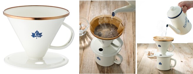 注いだ量が確認できる窓付き！色やにおいが移りにくい「レイリー・ホーロー コーヒードリッパー」新発売！