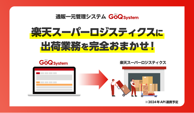 RSL（楽天スーパーロジスティクス）×GoQSystem、完全自動連携機能を開発中！2024年春リリース予定。