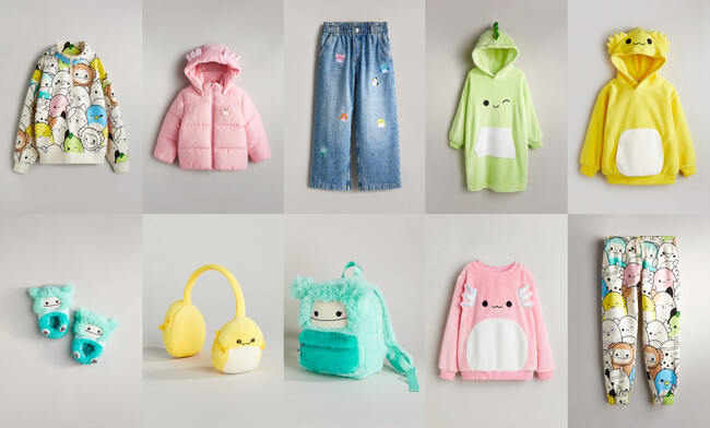 H&Mキッズから、大人気のぬいぐるみ「SQUISHMALLOWS(TM)」とのコラボレーションアイテムが登場！