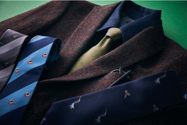 azabu tailor × HUNTING WORLD アーカイブモチーフをモダンに昇華したアメリカントラッドなタイが登場！