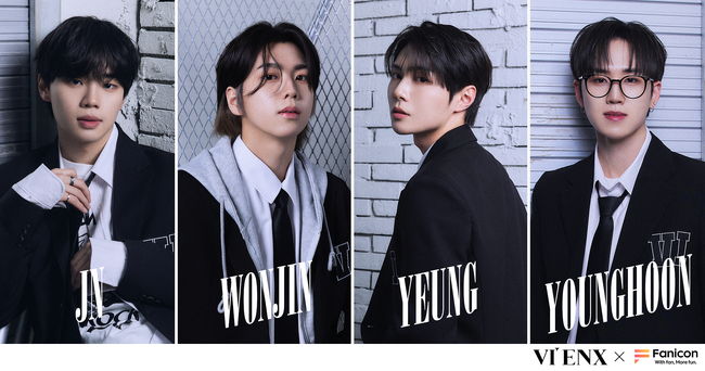 次世代K-POPアイドルグループ VI’ENX（ビエンエックス）メンバー4名によるソロファンコミュニティを「Fanicon(ファニコン)」にて12/22(金) 20時オープン