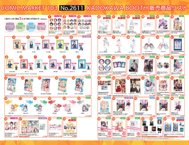 【12/30・31はコミックマーケット103】KADOKAWAブース販売商品を大公開！ いち推し販売商品をご紹介!! 武蔵野坐令和神社の振舞い御餅をプレゼントするキャンペーンも実施!!