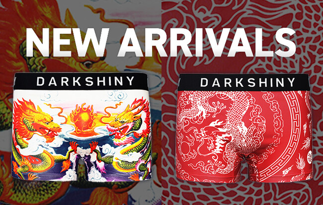 新年2024年は辰年！縁起の良い龍のボクサーパンツで開運祈願　DARK SHINY（ダークシャイニー）新作デザイン12月27日販売開始
