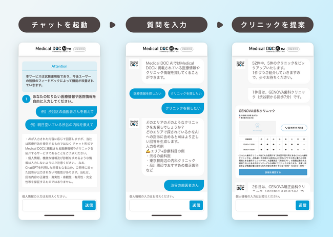AIチャット「Medical DOC AI(TM)（メディカルドック・エーアイ）」β版を試験公開