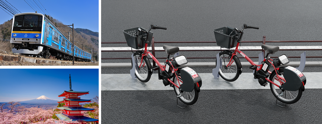 富士山麓電気鉄道、駅直結型レンタサイクル「Q-BIKE」サービス開始