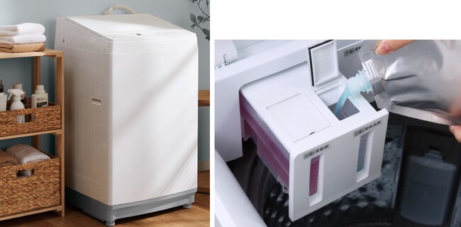 【ニトリ】計量と投入の手間いらず！毎日の家事が楽になる、8kg洗剤自動投入洗濯機が新登場！