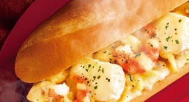 冬に食べたいあつあつ濃厚グラタンミラノが再登場！　「ミラノサンド カマンベール＆海老グラタン」　ドトーコーヒーショップで1月1８日（木）より発売