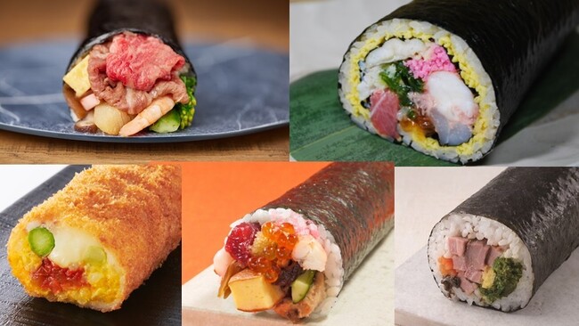 銀座三越ならではの上質感、ボリューム感あふれる恵方巻をご用意。バラエティ豊かな恵方巻の中からお気に入りを探して無言で丸かじり。願いを叶えよう！